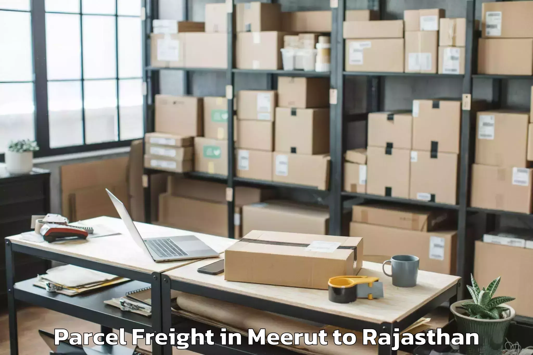 Book Meerut to Baswa Parcel Freight